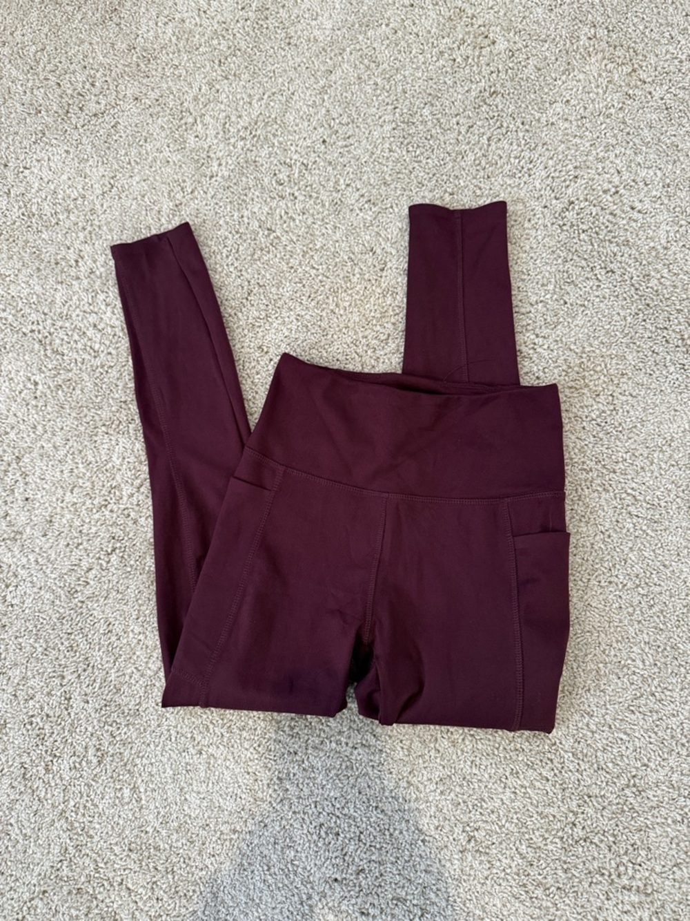 Danskin Burgundy High-Waist Performance Leggings